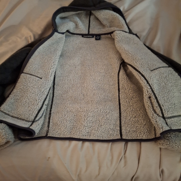 Aeropostale Women's Gray Sherpa Hoodie - Picture 3 of 5